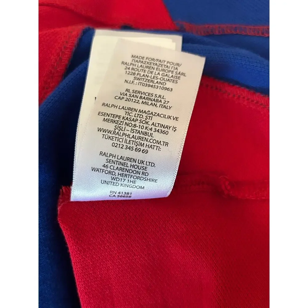 Ralph Lauren Big Pony Polo Short Sleeve Shirt Men Red L Classic Fit Rugby Golf - Picture 12 of 13